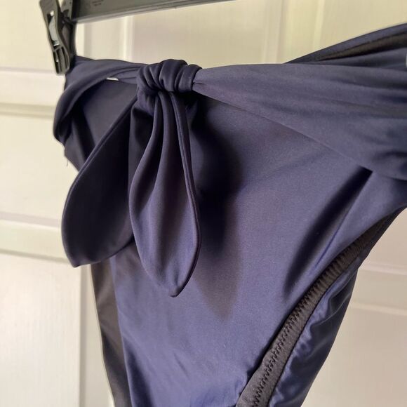 J. Crew Tie High-Rise Bikini Bottom - Navy - XS - Picture 2 of 3